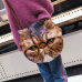  Fashion Cat Head Printed Brown PU Crossbody Bag