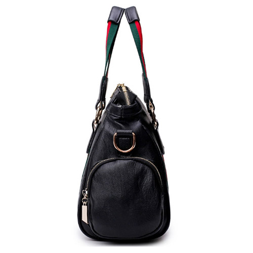Fashion Patchwork Black PU Crossbody