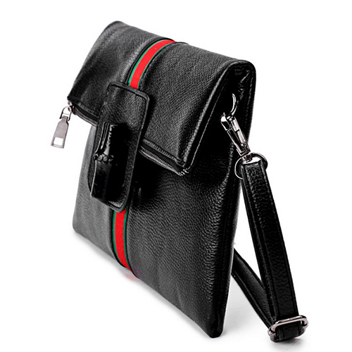 Stylish Patchwork  Black PU Clutches Bags