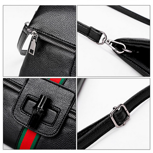 Stylish Patchwork  Black PU Clutches Bags