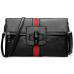 Stylish Patchwork  Black PU Clutches Bags
