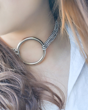 Fashion Hollow-out Silver Metal Necklace