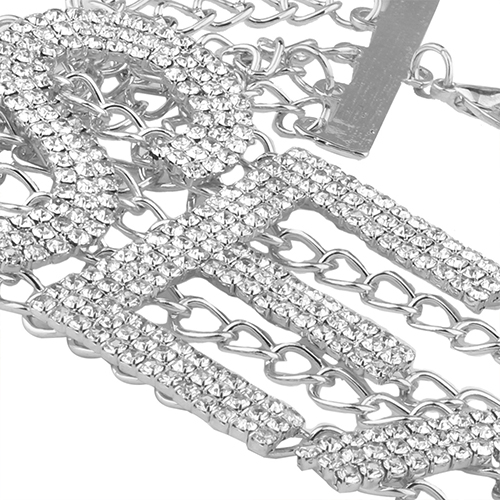 Fashion Hollow-out White Crystal Necklace