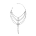 Fashion Rhinestone Decorative Silver Metal Body Chain(Only Sell A)