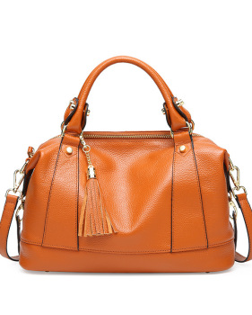 New leather women's bag stylish single shoulder bag tassel head layer cowhide handbag women's bag cross-body #95076