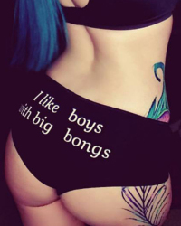  Euramerican Letters Printed Black Cotton Panties