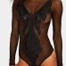 Sexy Round Neck Embroidered Design See-Through Black Lace Teddies Sexy Round Neck Embroidered Design See-Through Black Lace Teddies