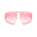  Fashion Pearl Trim Big Frame Design Pink PC Sunglasses
