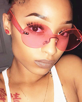  Fashion Pink Plastic Sunglasses