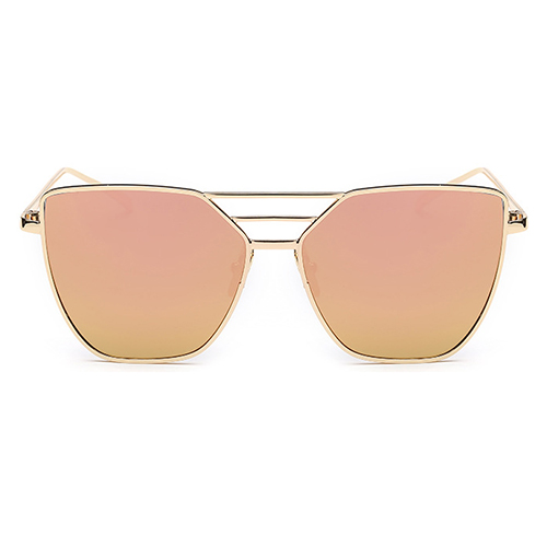 Euramerican Hollow-out Pink Metal Sunglasses