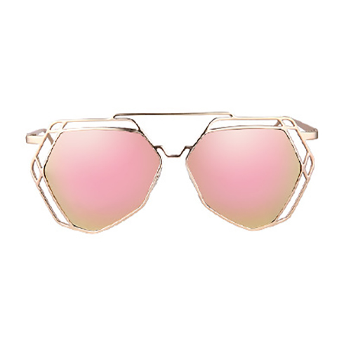 Fashion Hollow-out Pink PC Sunglasses