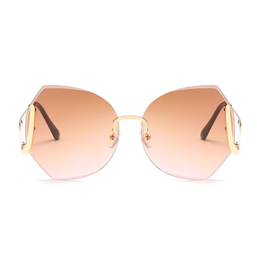 Stylish Tawney Metal Sunglasses