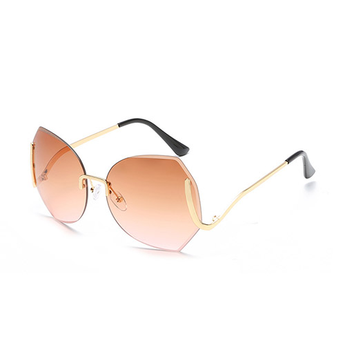 Stylish Tawney Metal Sunglasses