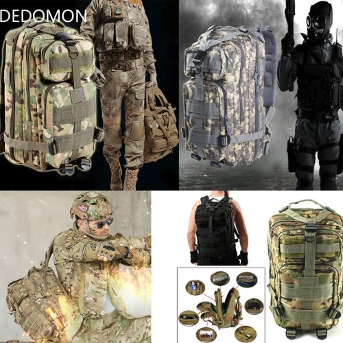 2017 3P Outdoor Military Tactical Backpack 30L Molle Bag Army Sport Travel Rucksack Camping Hiking Trekking Camouflage Bag