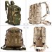 Facecozy Outdoor Hiking Military Tactical Backpack Camouflage 600D Nylon Trekking Travel Kit Bag 25-30L Small Sports Rucksack