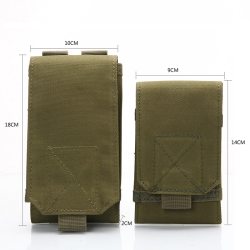 Outdoor Tactical Mobile Phone Bag Camouflage Bag Hook Ring Belt Bag Nylon Phone Bag