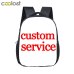 12 inch Customize Your Logo Name Image Toddlers Backpack Cartoon Children School Bags Baby Kindergarten Backpack Kids Gift Bags