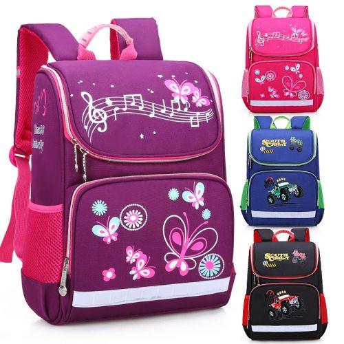 2019 New Children School Bags Girls Butterfly School Backpack Kids Satchel Boy Car Knapsack Girl Backpack For School Space Bag