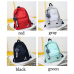 2019 Solid backpack girl school bags for teenage College wind Women SchoolBag High student bag black nylon printing