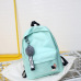 2019 Solid backpack girl school bags for teenage College wind Women SchoolBag High student bag black nylon printing