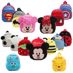 3D Cartoon Plush Kids Plush Backpacks Mini schoolbag Child Plush Backpack Children School Bags Girls Boys Backpack