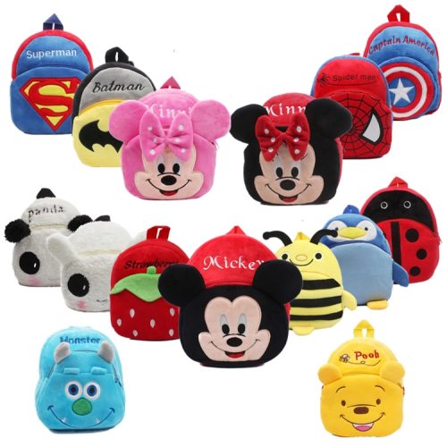 3D Cartoon Plush Kids Plush Backpacks Mini schoolbag Child Plush Backpack Children School Bags Girls Boys Backpack