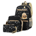 3pcs/set Women Backpack School Bags Star Printing Cute Backpacks With Bear For Teenagers Girls Travel Bag Rucksacks Mochila