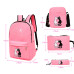 4pcs/set Women Backpack Cat Printing Canvas School Bags For Teenager Girls Preppy Style Rucksack Cute Book Bag Mochila Feminina