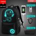 Anime Luminous Student School Bag School Backpack For Boy girl Daypack Multifunction USB Charging Port and Lock School Bag Black