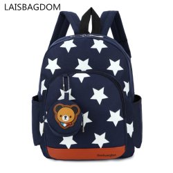 Boys Backpacks for Kindergarten Stars Printing Nylon Children Backpacks Kids Kindergarten School Bags for Baby Girls