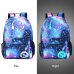 DIOMO Cool Luminous School Bags for Boys and Girls Backpack with USB Charging Anime Backpack For Teenager Girls Anti-theft