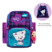 Delune Factory 5-9 Years New School Bags Orthopedic Backpack Satchel Cartoon Mochila Infantil Children School Backpack for Girls