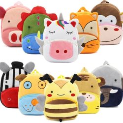 Girls Boys Cute Plush School Backpacks Unicorn Kindergarten 3D Cartoon School Bags Children Animal Toys Bag Infantes Mochila 2-4