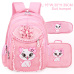 Portfolio School Bags For Girls 2018 Sweet Cute Cartoon Princess Cat Children Backpack Kids Lace Bookbag Primary School Backpack