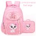 Portfolio School Bags For Girls 2018 Sweet Cute Cartoon Princess Cat Children Backpack Kids Lace Bookbag Primary School Backpack