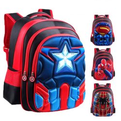 Superman Batman Spiderman Captain America Boy Girl Children Kindergarten School bag Teenager Schoolbags Kids Student Backpacks