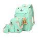 Women Canvas 4Pcs/set School Backpacks College Schoolbag Fashion Plecak for Teenager Girl And Boys Rucksack Moclila Shoulder Bag