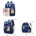 Women Canvas 4Pcs/set School Backpacks College Schoolbag Fashion Plecak for Teenager Girl And Boys Rucksack Moclila Shoulder Bag