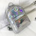 2019 Backpack New Women Backpack Mini Travel Bags Silver Laser Backpack Women Girls Shoulder Bag PU Leather Holographic Backpack