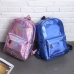 AIREEBAY Female Holographic Backpack Women Soft Laser PU Leather Travel Backpacks Silver Hologram School Bags For Teenager Girls