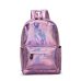 AIREEBAY Female Holographic Backpack Women Soft Laser PU Leather Travel Backpacks Silver Hologram School Bags For Teenager Girls