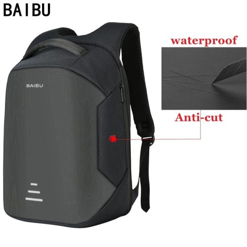 BAIBU New men 15.6 Laptop Backpack Anti Theft Backpack Usb Charging Women School Notebook Bag Oxford Waterproof Travel Backpack