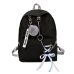 Chain USB Backpack Women Canvas 3pcs/set Women Backpack Teenager Girls Backpacks Shoulder Bag Female Student School Bags Tassel