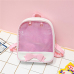 Clear Transparent Women Backpack Cute Bow Ita Bags For School Mini Pink Black Schoolbags For Teenage Girls Fashion Bookbag 2018