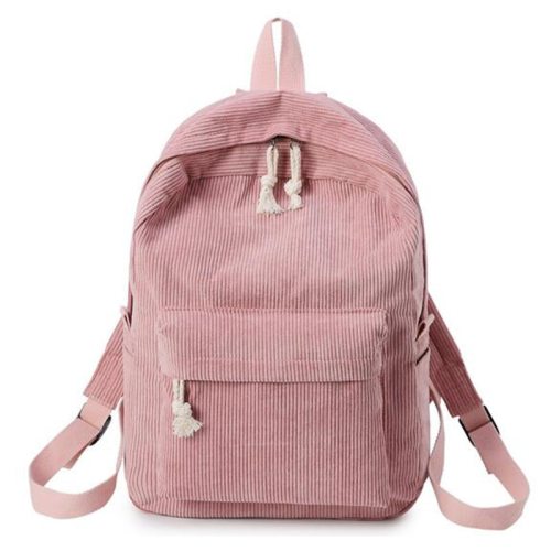 Corduroy Design Women Girls Backpacks School Backpacks Teenage Girls School Bag Soulder Bag Striped Rucksack Travel Bags Mochil