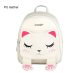 Cute Cat Backpack School Women Pu Leather Backpacks for Teenage Girls Funny Cats Ears Canvas Shoulder Bags Female Mochila XA531B