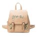 DIDA BEAR Brand Women Leather Backpacks Female School bags for Girls Rucksack Small Floral Embroidery Flowers Bagpack Mochila