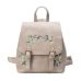 DIDA BEAR Brand Women Leather Backpacks Female School bags for Girls Rucksack Small Floral Embroidery Flowers Bagpack Mochila