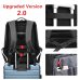 EURCOOL 17 inch Laptop Backpack For Men Water Repellent Functional Rucksack with USB Charging Port Travel Backpacks Male n1755