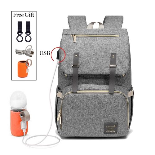 Fashion Large Capacity Baby Nappy Bag Diaper Bag Purse Multifunction USB Mummy Travel Backpack Women Nursing Bags For Mom Daddy